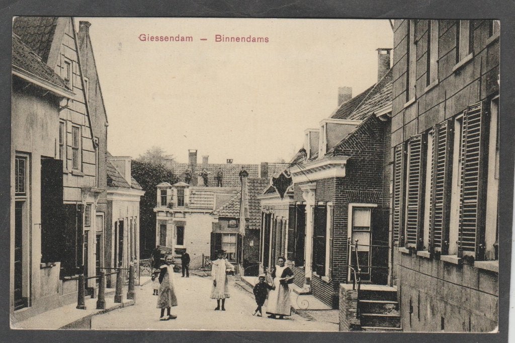 giessendam binnendams, Verzamelen, Verzenden, Voor 1920, Gelopen, Zuid-Holland