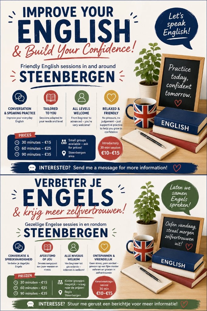 Engels leren en oefenen, bijles, Diensten en Vakmensen, Bijles, Privé-les en Taalles, Privéles, Bijles