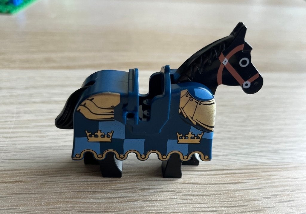 Vintage Lego paard met blauw dekje, Ophalen, Lego, Accessoire, Zo goed als nieuw