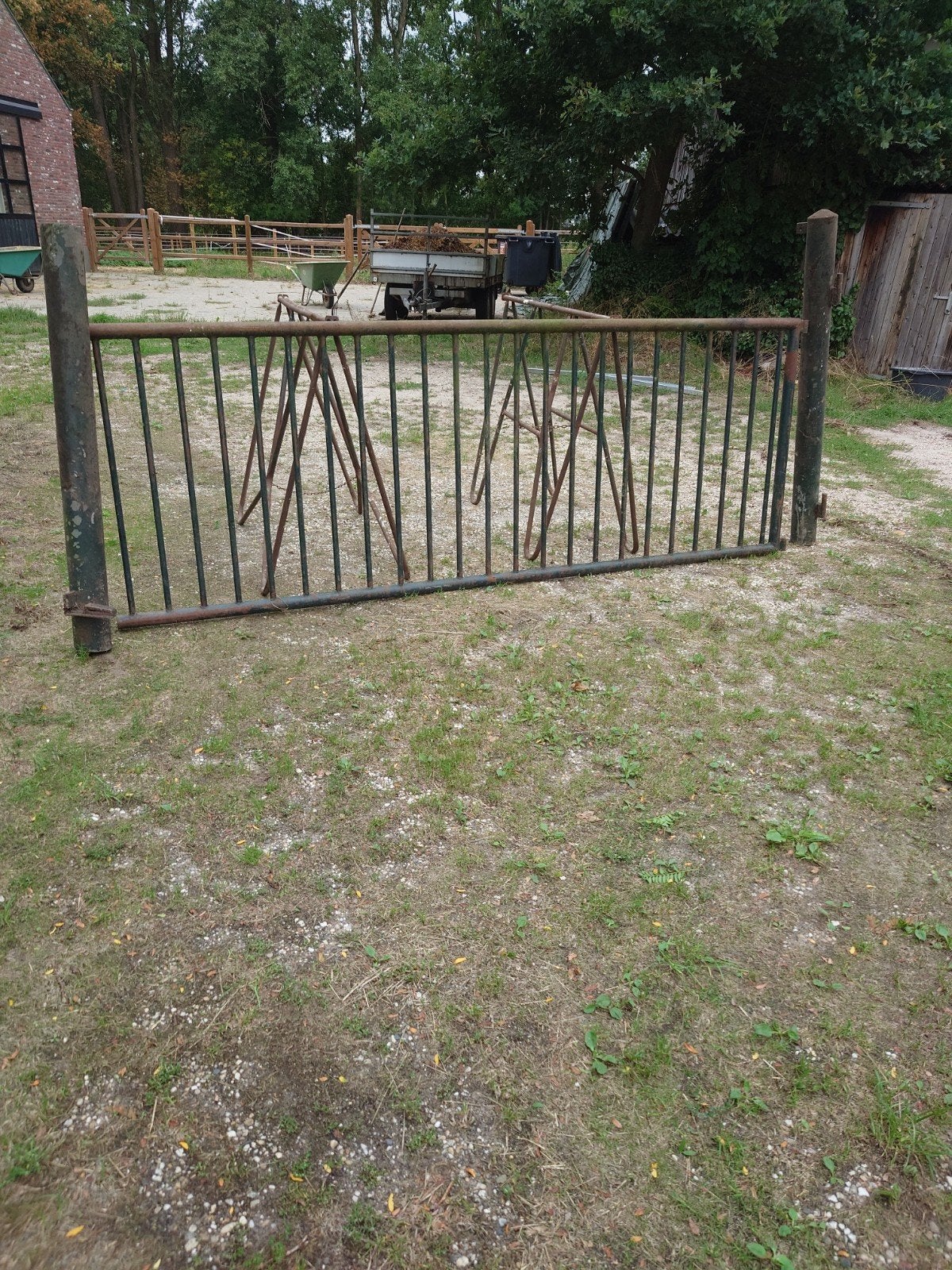 Robuust ijzeren poort - Gebruikt, Ophalen, Met poort, Gebruikt, Sierhekwerk