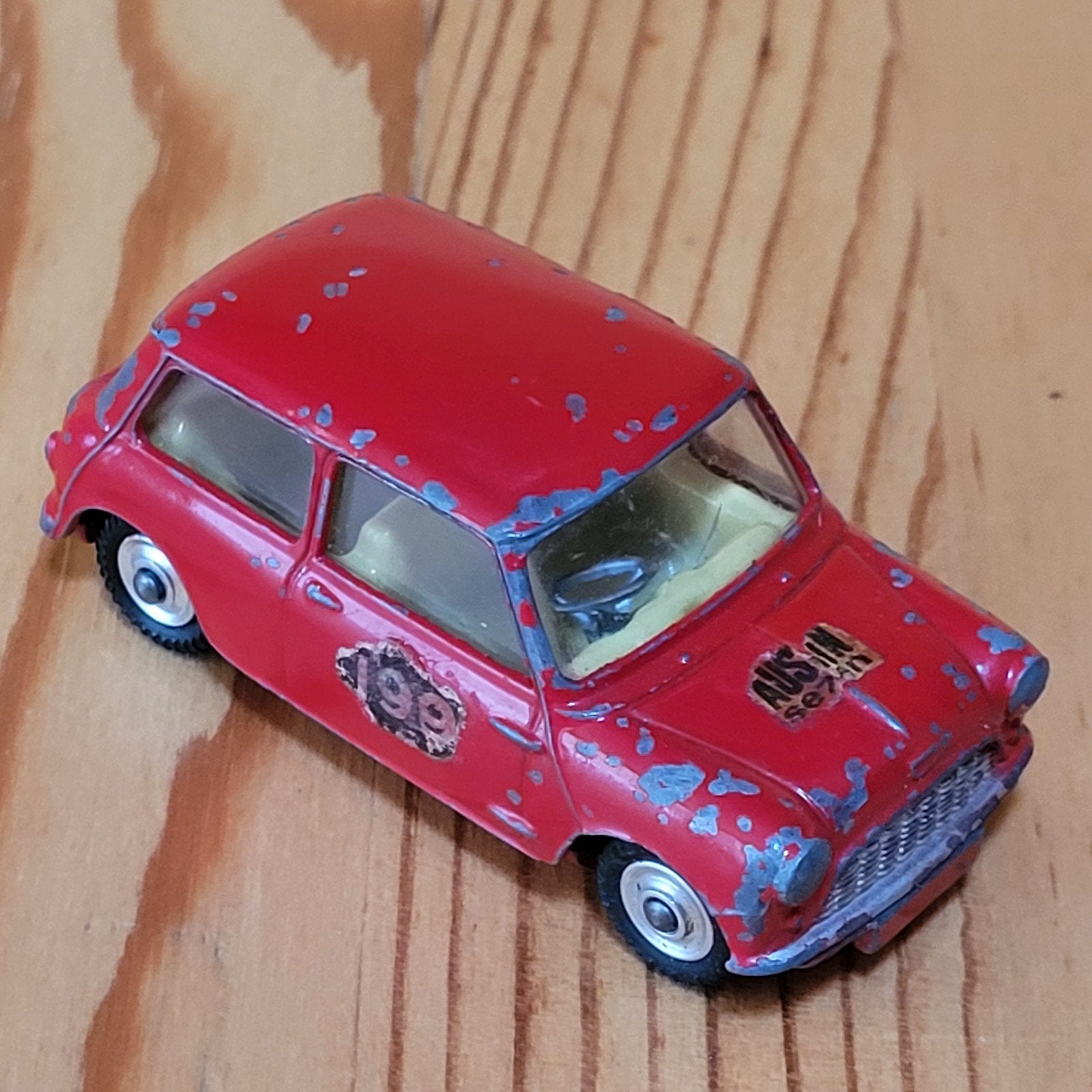Vintage Corgi Toys Austin Seven Mini - Rood, Gebruikt, Hobby en Vrije tijd, Modelauto's | 1:43, Ophalen of Verzenden, Gebruikt