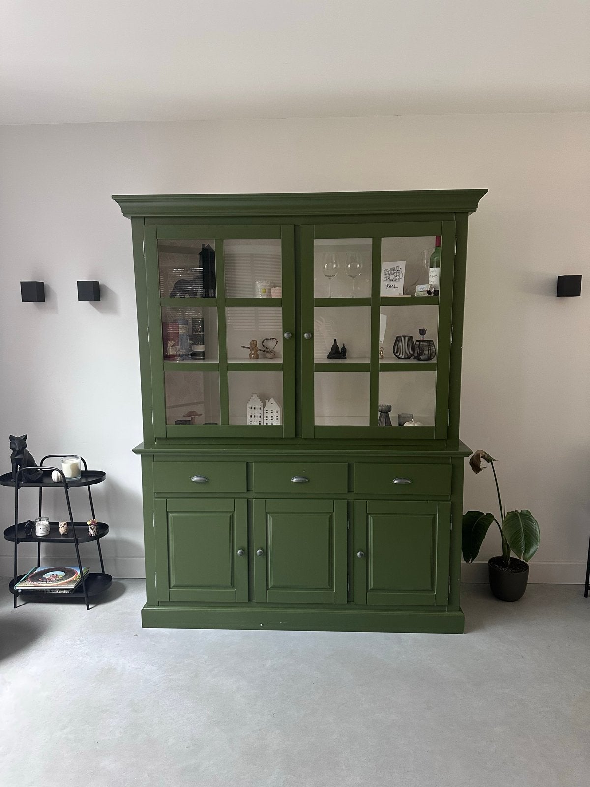 Vitrine kast, Ophalen, Gebruikt, 200 cm of meer, 150 tot 200 cm