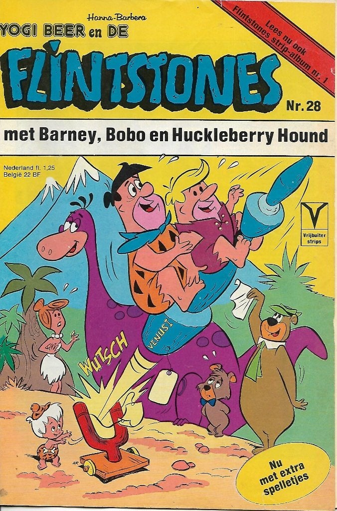 Flintstones - Nr. 28 met Barney, Bobo en Huckleberry Hound, Eén comic, Ophalen of Verzenden, Gelezen, Amerika