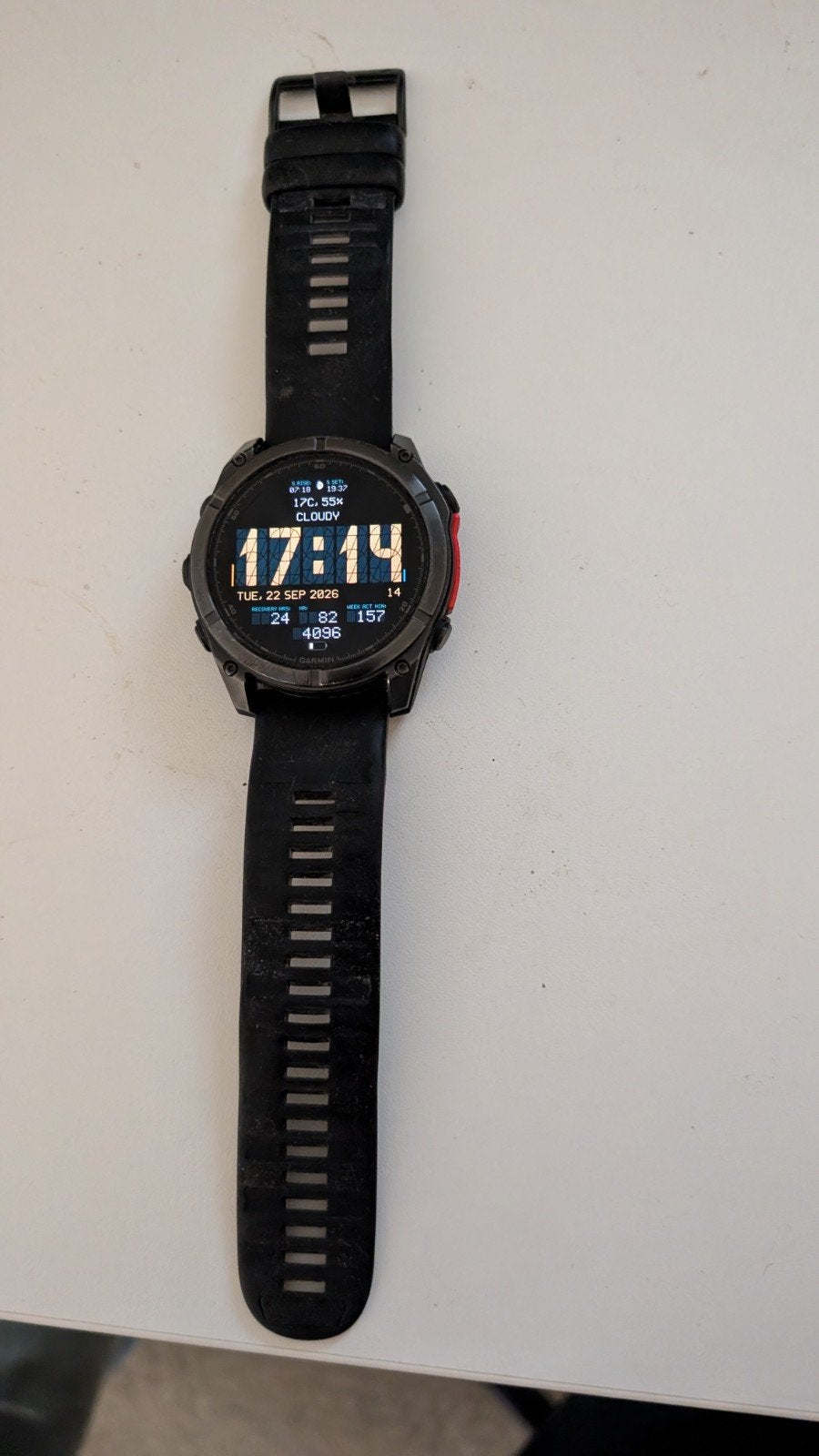 Garmin Fenix 8 51mm slate grey saffier glas, Sieraden, Tassen en Uiterlijk, Zwart, Garmin, Ophalen of Verzenden, Zo goed als nieuw