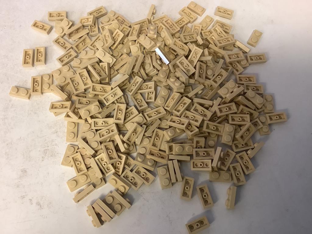 Lego plaat 1x2 beige, Ophalen of Verzenden, Gebruikt, Losse stenen, Lego