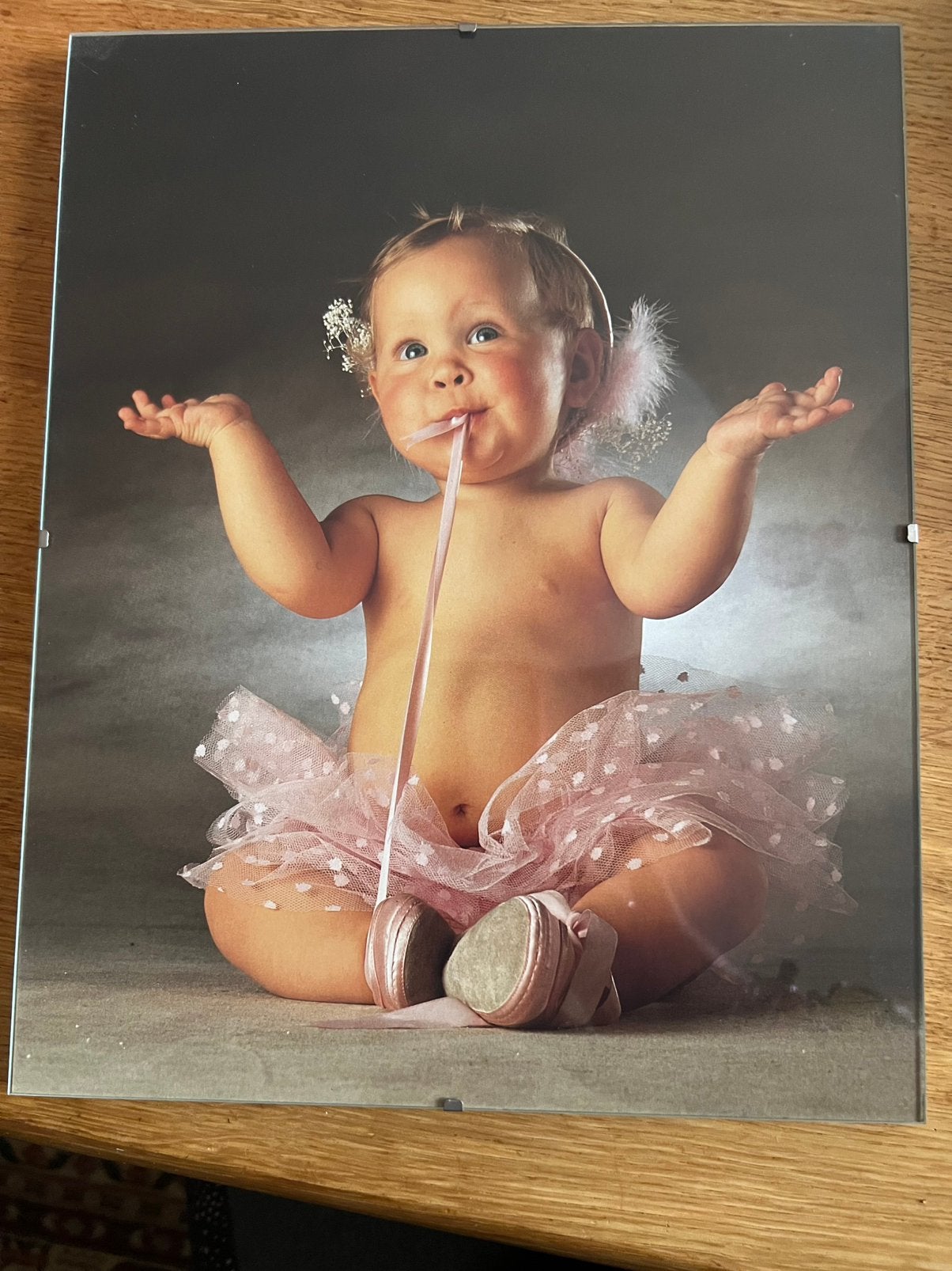 Baby ballerina poster in lijst, Ophalen, Zo goed als nieuw