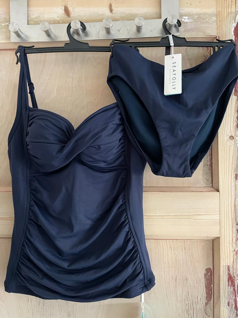 Seafolly Tankini en Broekje - Nieuw met labels, maat 12, Ophalen of Verzenden, Nieuw, Blauw, Badpak