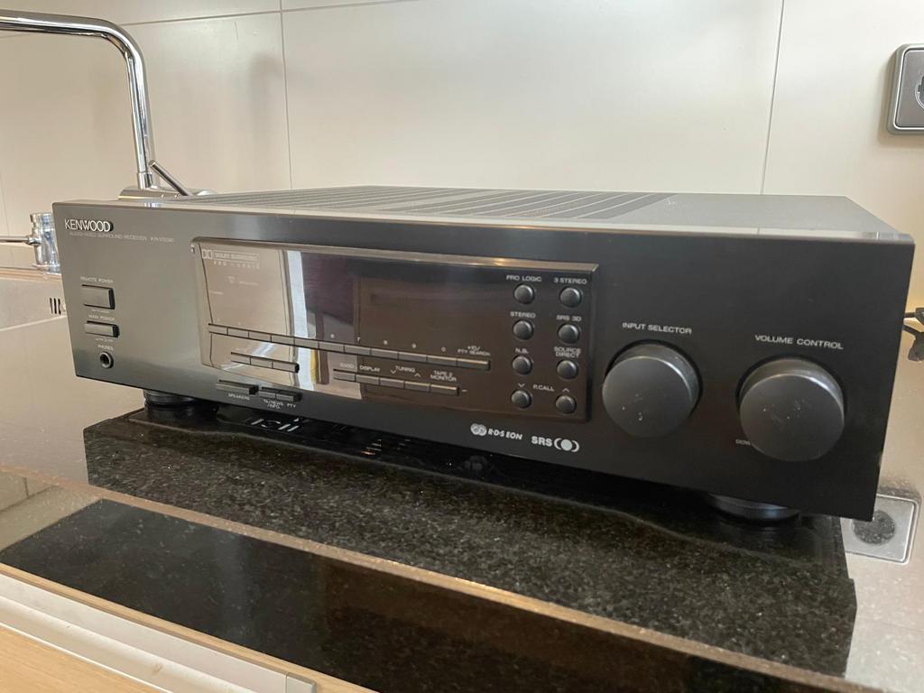 set: Kenwood receiver + center en surround speakers, Audio, Tv en Foto, Versterkers en Receivers, Ophalen, Zo goed als nieuw, 60 tot 120 watt