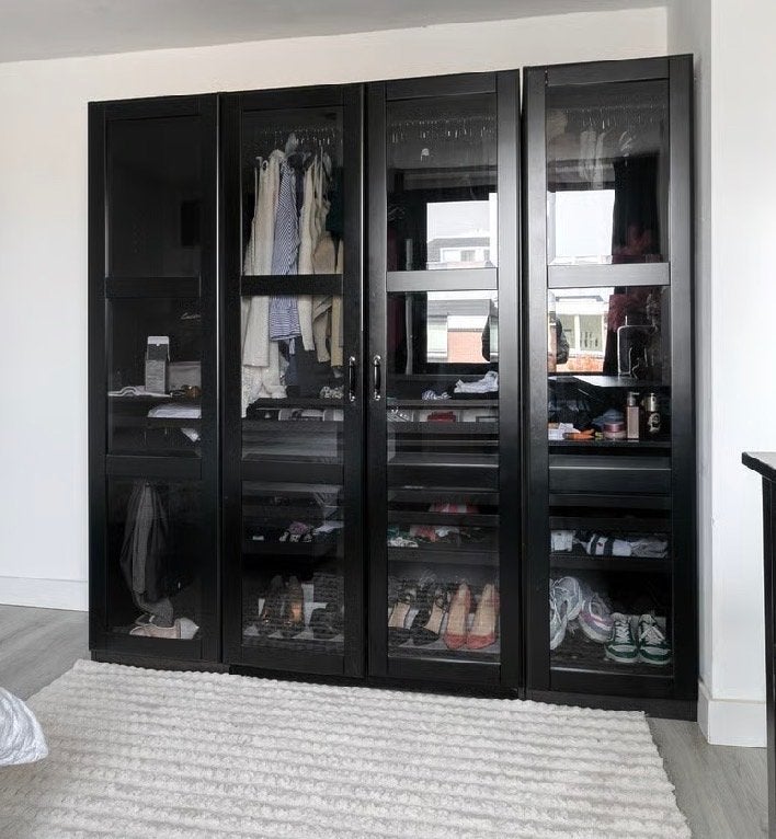 IKEA Pax kledingkast met glazen deuren, Ophalen, Gebruikt, 200 cm of meer, Met lade(s)