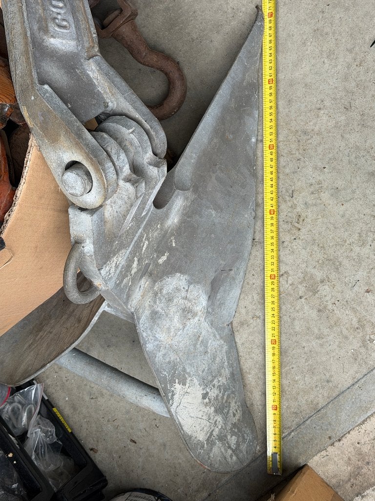 CQR anker 35 KG gegalvaniseerd, Ophalen, Gebruikt, Lijn of Blok