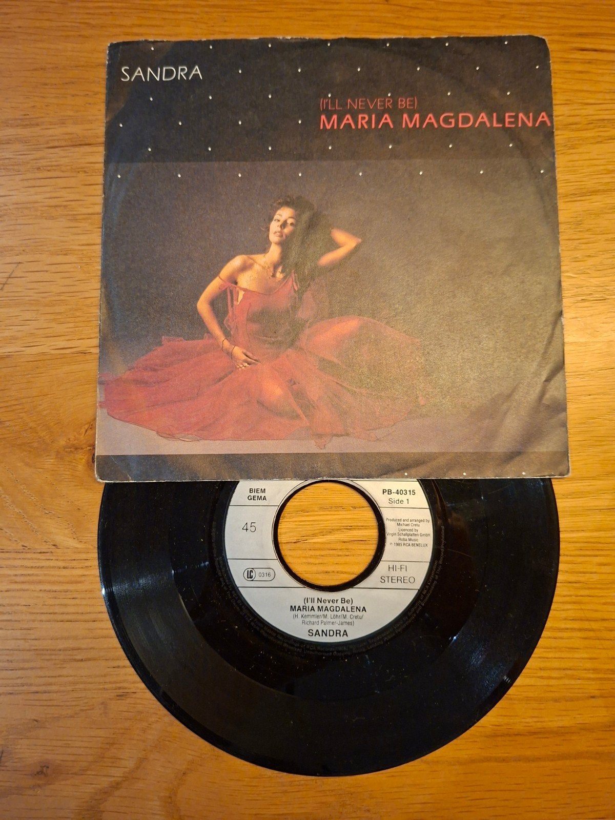 Sandra - (I'll Never Be) Maria Magdalena 7 inch single, Cd's en Dvd's, Gebruikt, 7 inch, Ophalen of Verzenden, Pop
