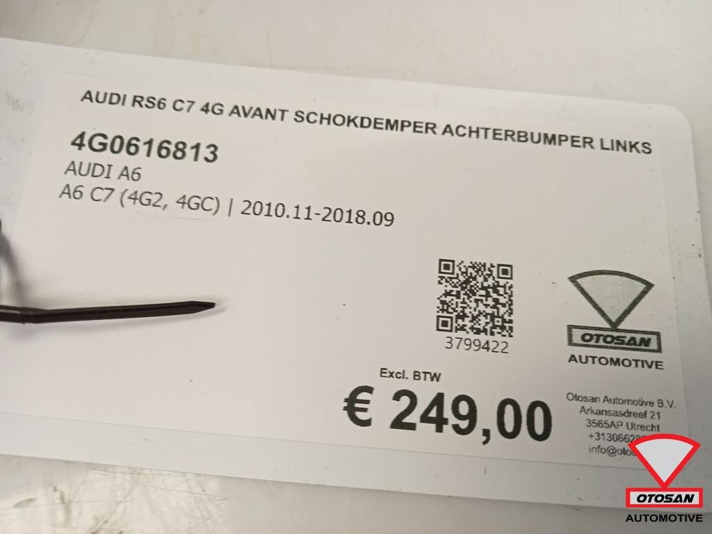 Audi RS6 C7 4G Avant Schokdemper Achterbumper L 4G0616813, Gebruikt, AUDI AG, Auto-Union-Strasse 1
85045  Ingolstadt, DE, Bumper