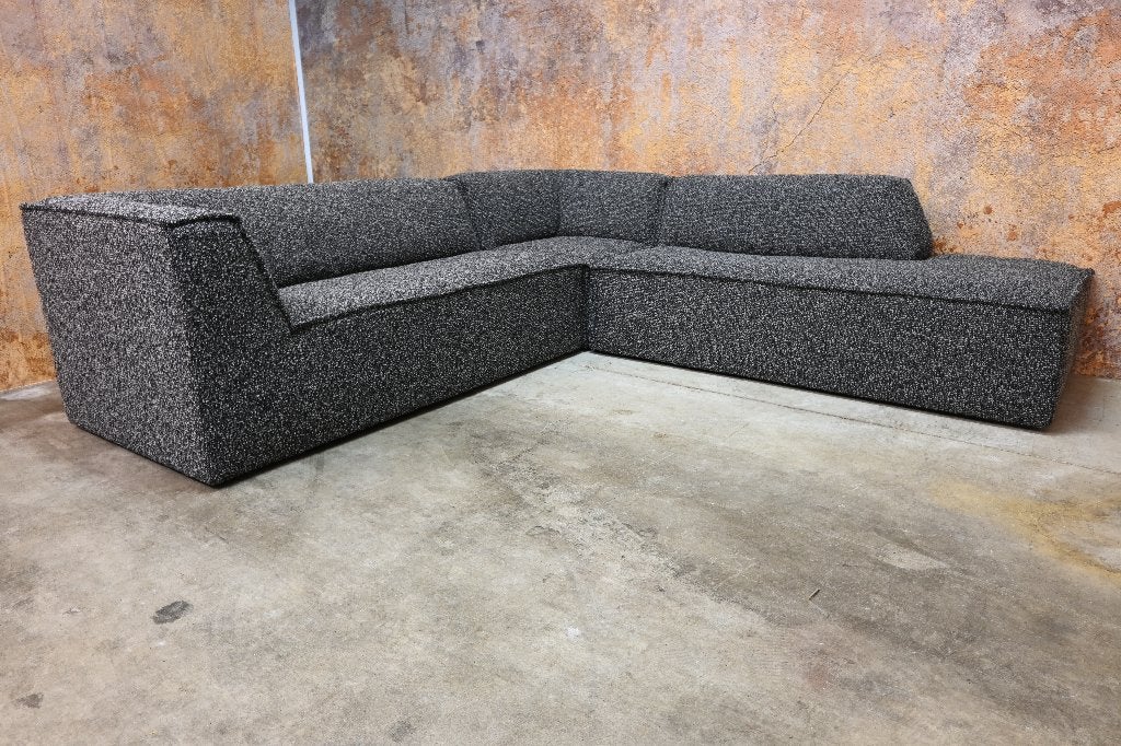 NIEUWbeklede Gelderland 6905 design hoekbank elementenbank, 250 tot 300 cm, Hoekbank, Zo goed als nieuw, Stof