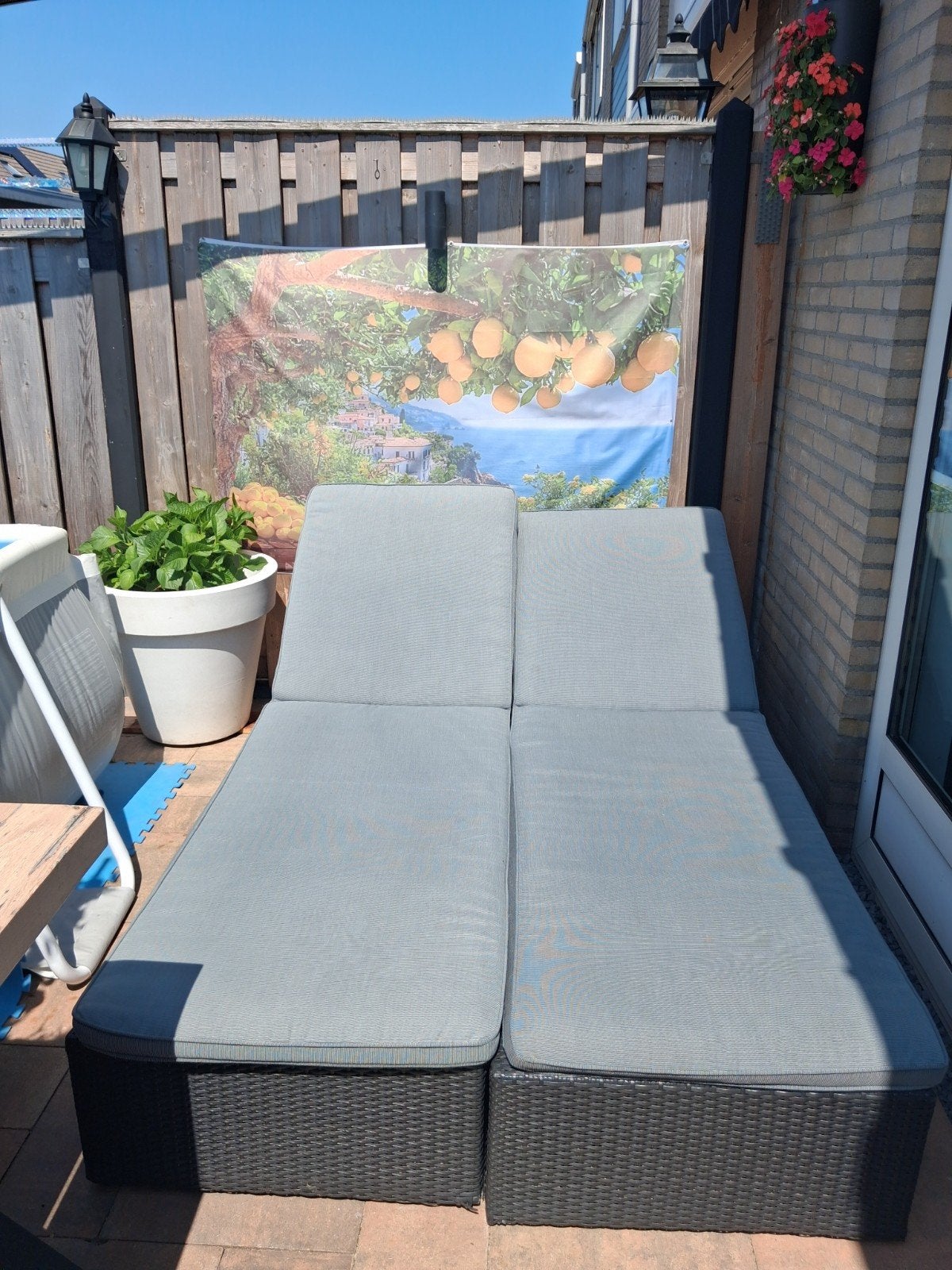 2 mooie verstelbare ligbedden, Tuin en Terras, Ophalen of Verzenden, Gebruikt, Wicker, Verstelbaar