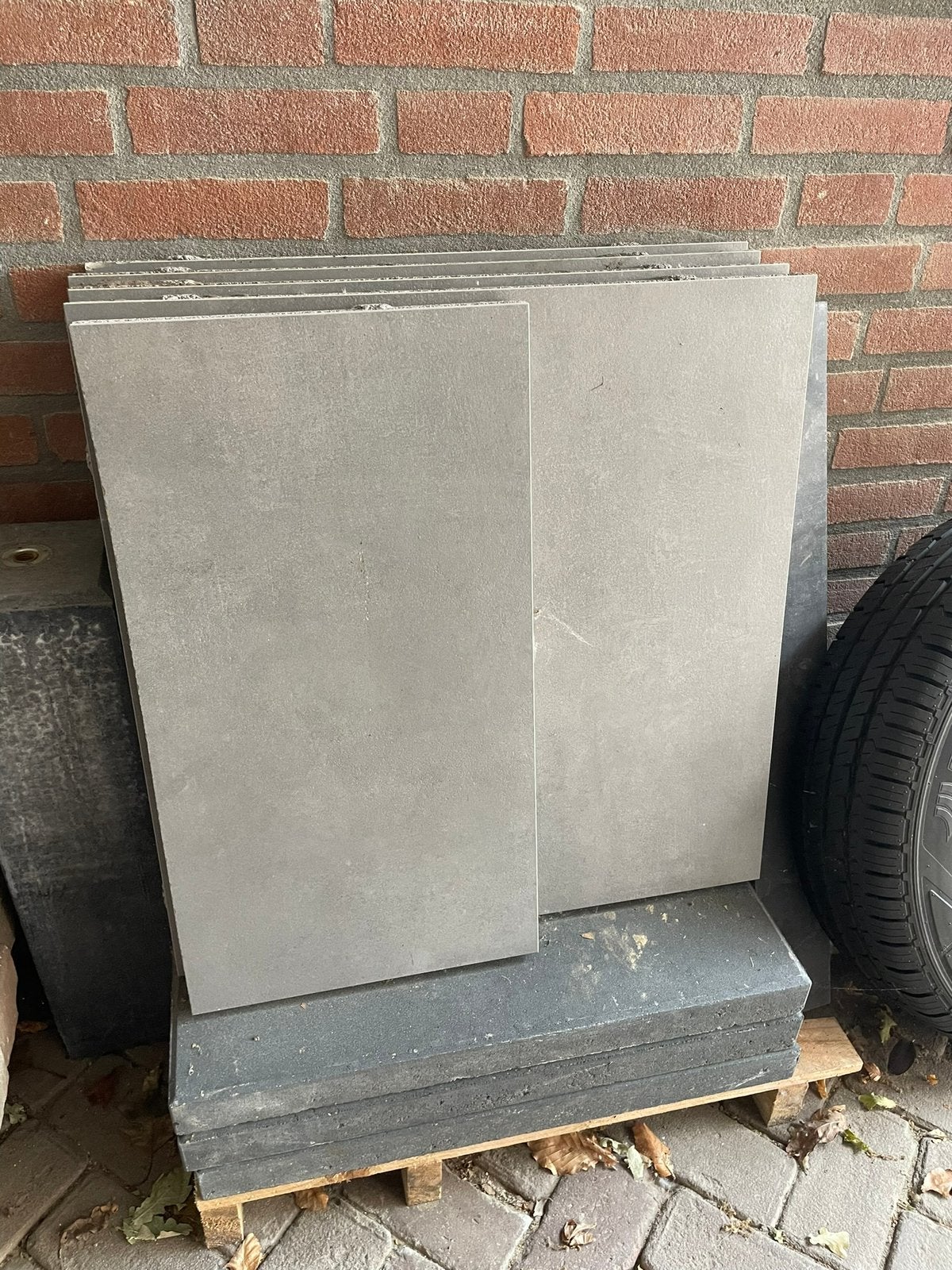 Terrastegel GeoCeramica Exclusief 60x60x4 Modern Grijs, Tuin en Terras, Ophalen, Keramiek, Nieuw, Minder dan 5 m²