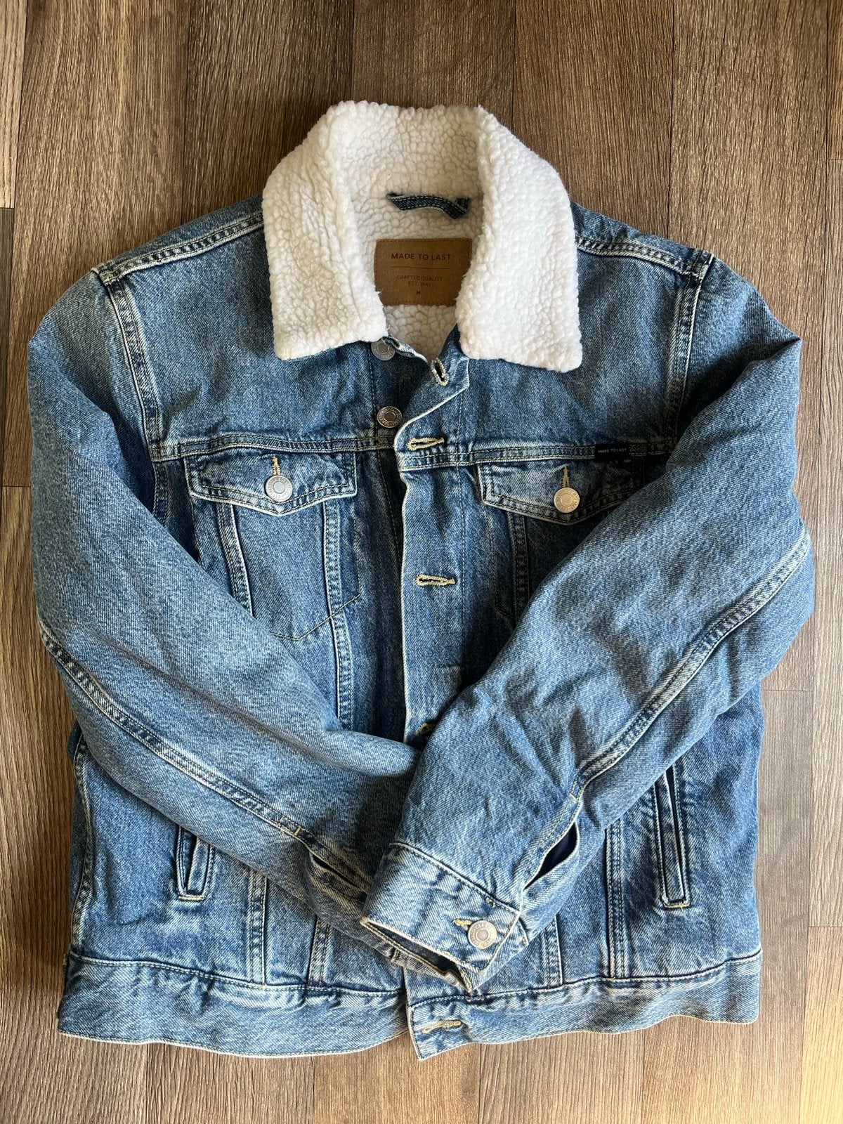 Spijkerjack met teddy voering - Made to Last, Ophalen of Verzenden, Zo goed als nieuw, Maat 48/50 (M), Blauw