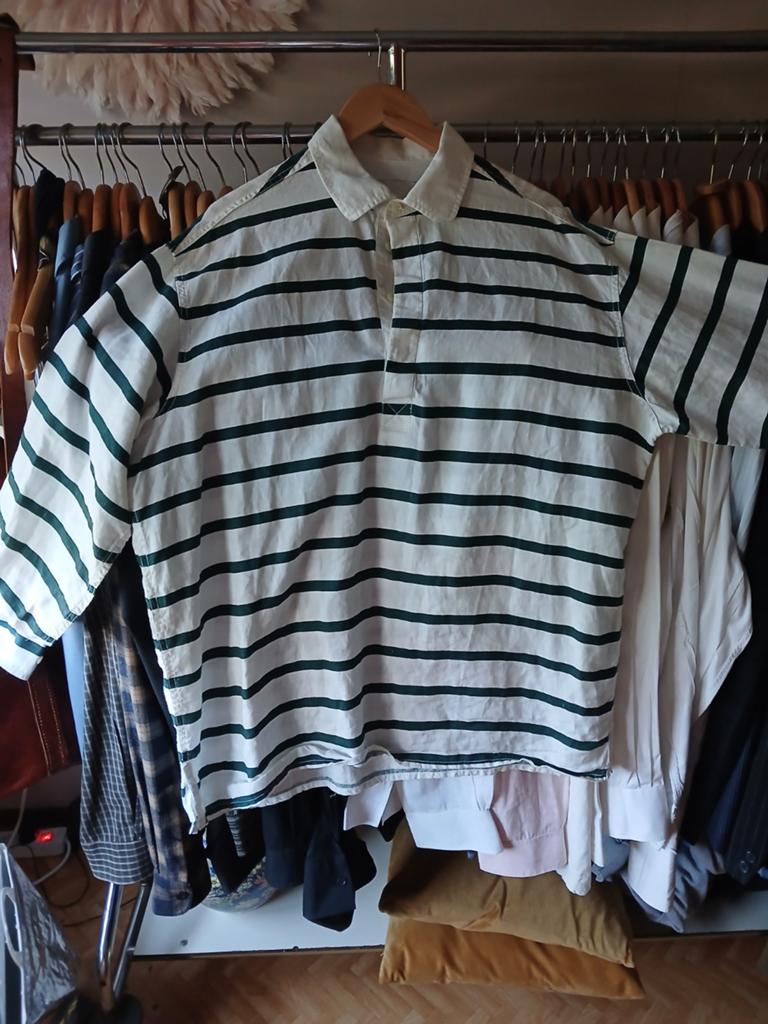 Wit met groene strepen maat xxl. Merk Hugo Boss, Kleding | Heren, Overhemden, Ophalen of Verzenden, Zo goed als nieuw, Overige kleuren