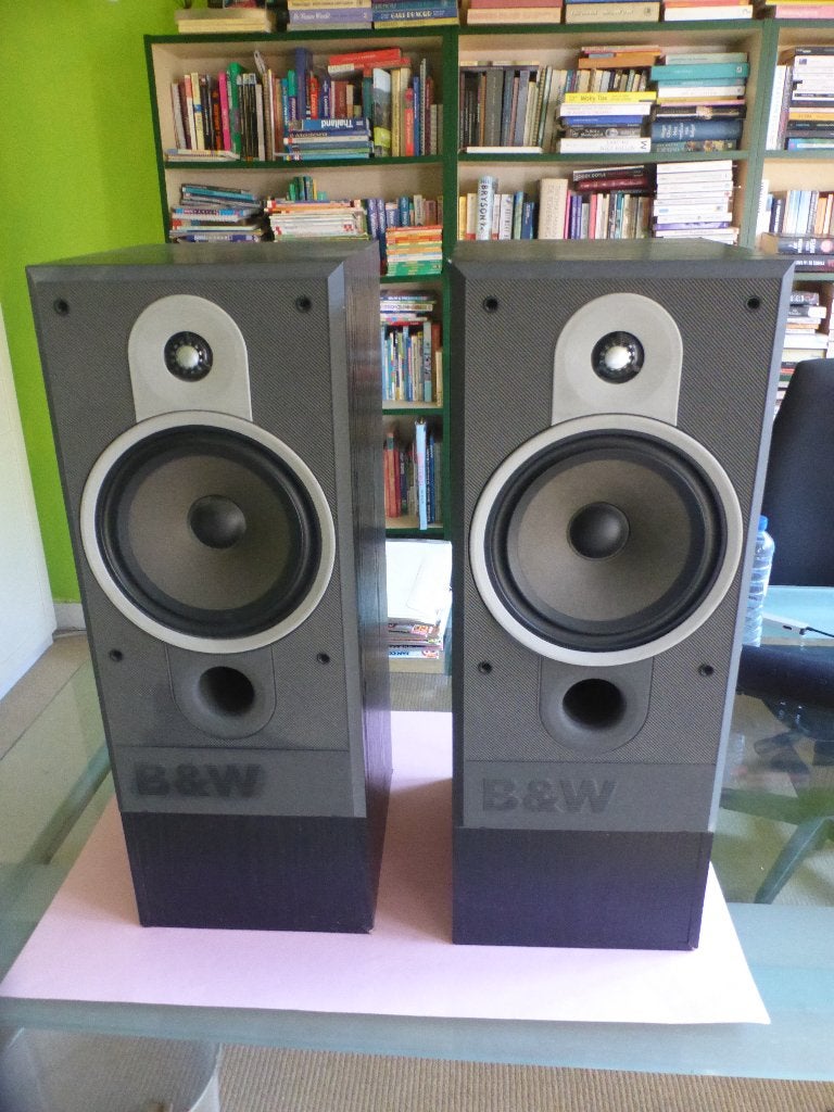 Paar B&W DM570 speakers, klassiekers , Audio, Tv en Foto, Ophalen, Vloerstaande luidspreker, Gebruikt, 60 tot 120 watt
