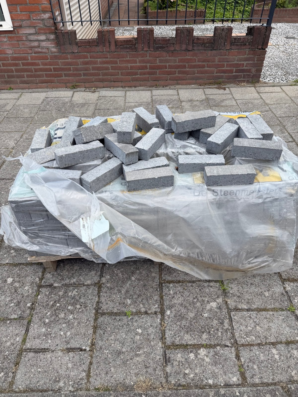 Geosteen DF Rosa 6cm zonder facet, Doe-het-zelf en Verbouw, Metselstenen, Ophalen, Nieuw, Beton