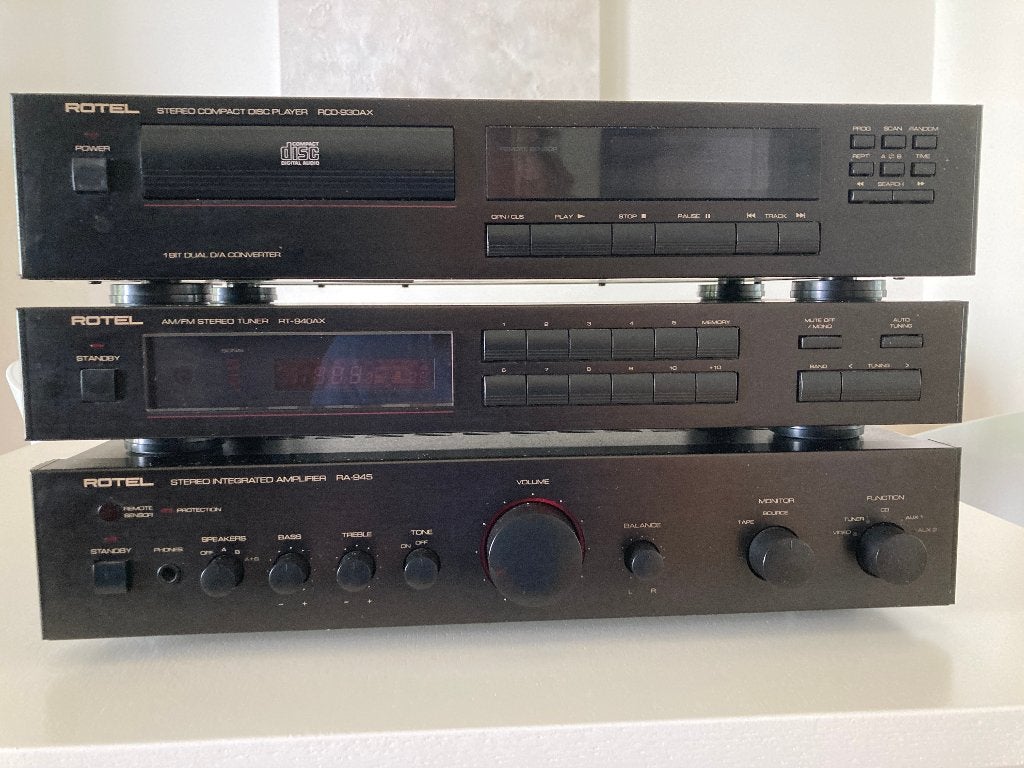 Rotel set RA945, RT940AX & RCD 930AX, Gebruikt, Losse componenten, Tuner of Radio, Ophalen