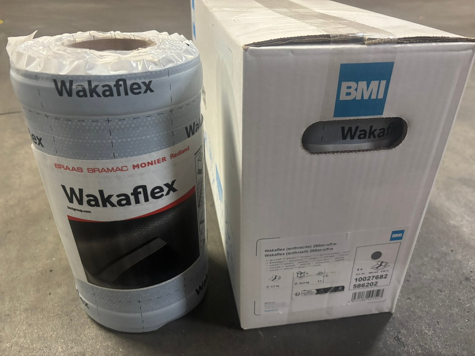 BMI Wakaflex loodvervanger 280 mm / 5 mtr Antraciet, Doe-het-zelf en Verbouw, Minder dan 4 cm, Overige materialen, Nieuw, Ophalen of Verzenden