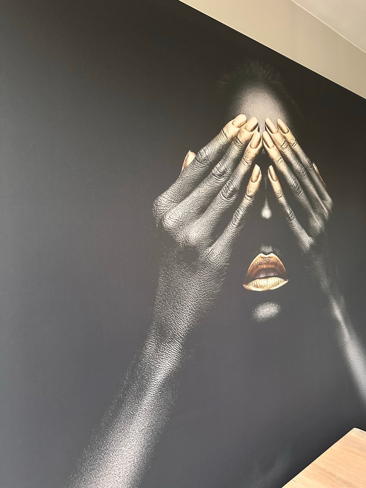 Akoestisch wandpaneel - 217x190cm - Zwart metalen frame, Huis en Inrichting, Metaal, Gebruikt, Zwart, Wandbord of Wandpaneel