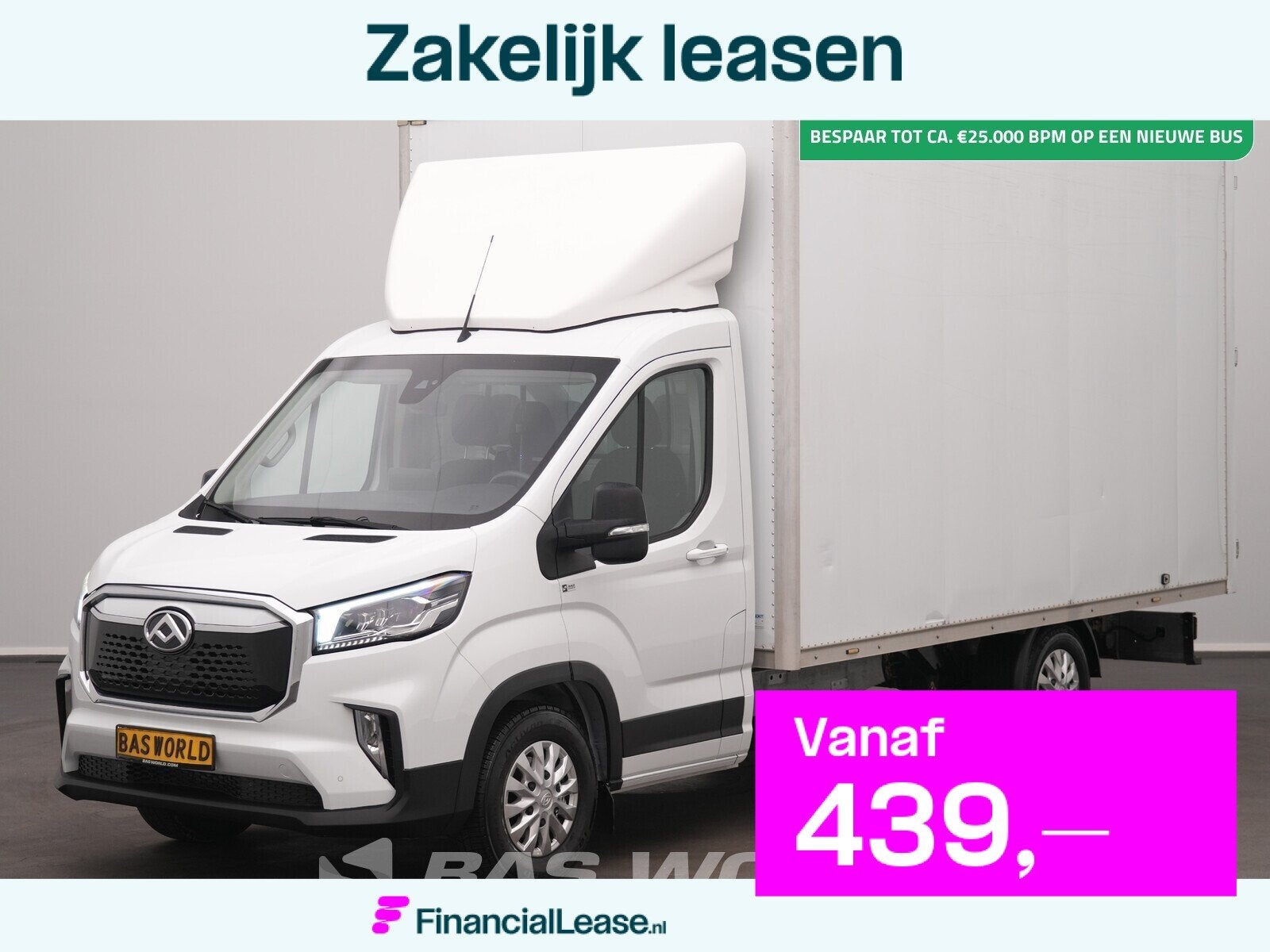 Maxus eDeliver 9 100% Elektrisch 65kWh Achterdeuren Bakwagen, Automaat, Stof, Gebruikt, 750 kg