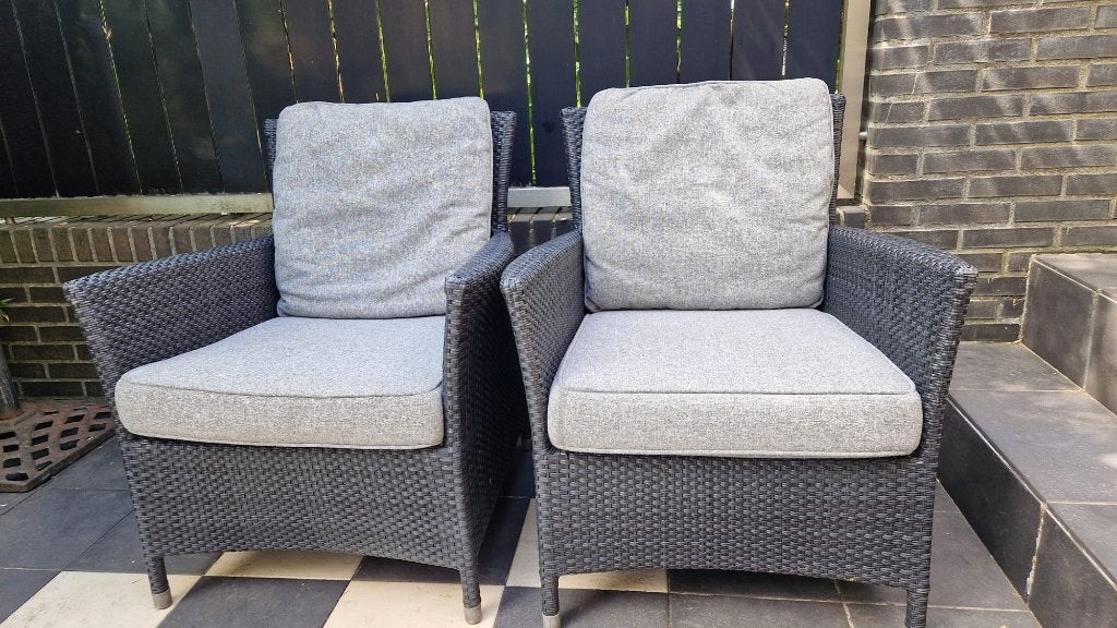 2 tuinstoelen, Tuin en Terras, Tuinstoelen, Ophalen, Gebruikt, Rotan