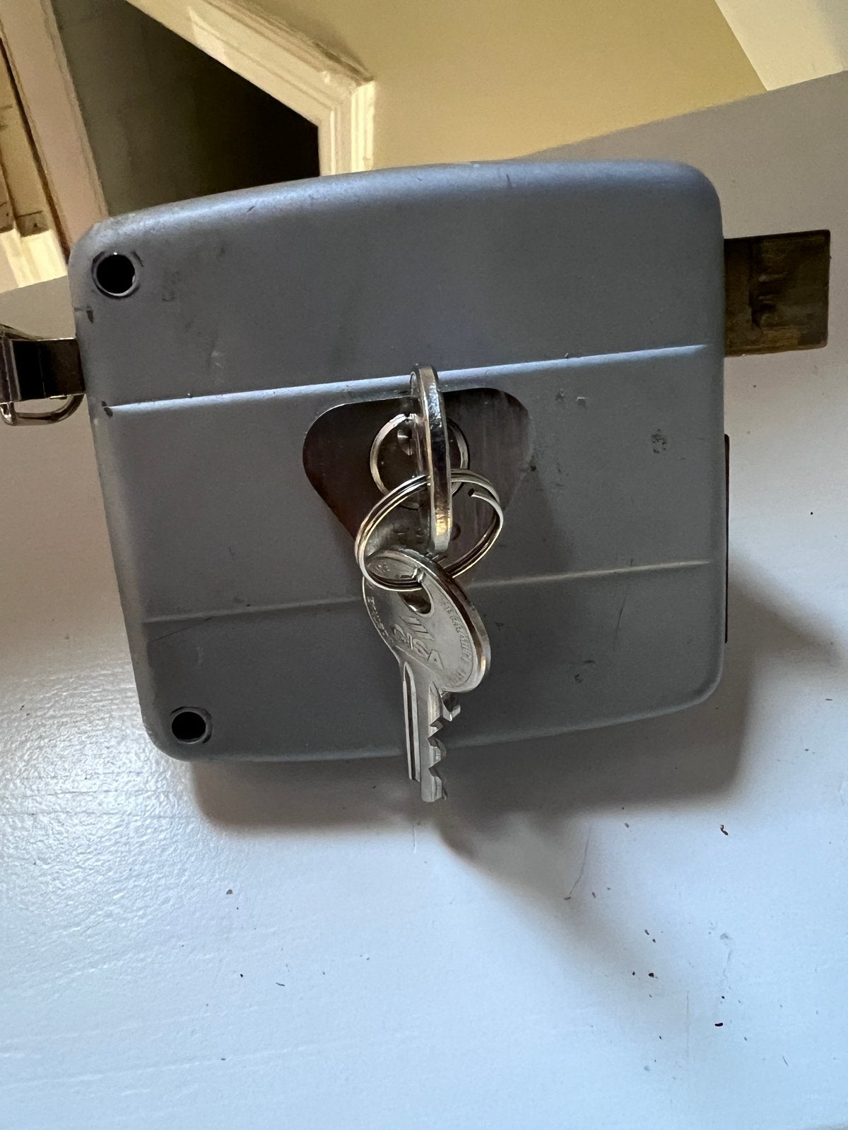 CISA voordeurslot met opvang en 2 originele sleutels, Ophalen, Gebruikt, IJzer, Slot