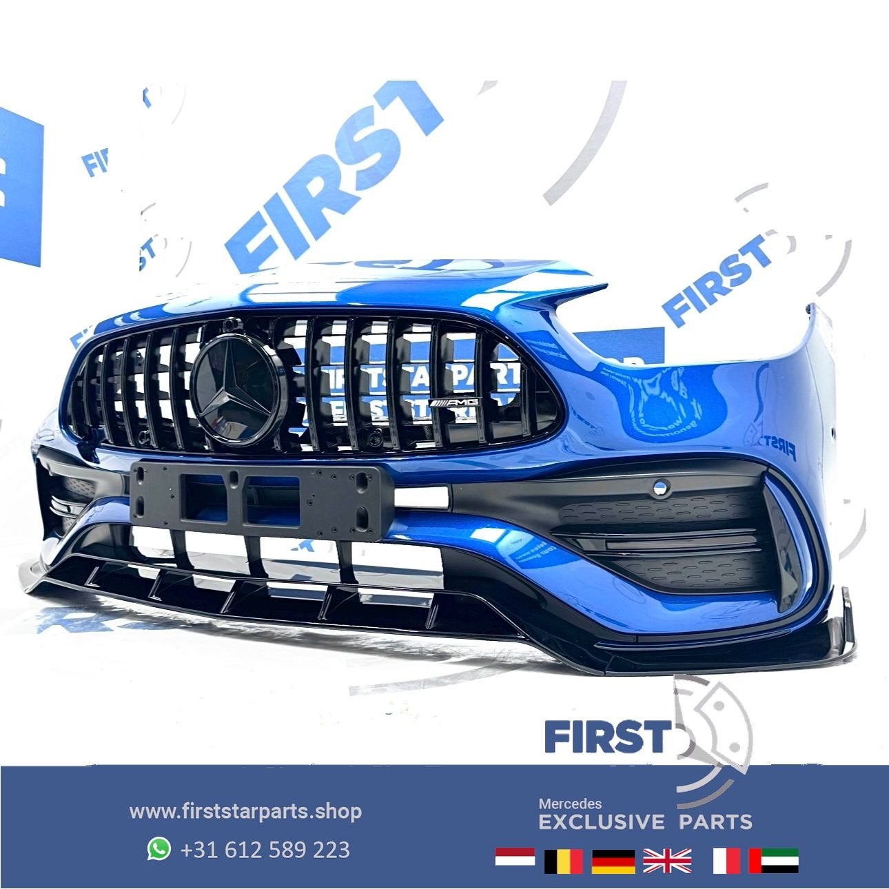 W206 AMG BUMPER PERFORMANCE C KLASSE A2068859201 C43 AERO VO, Gebruikt, -, Voor, Ophalen of Verzenden