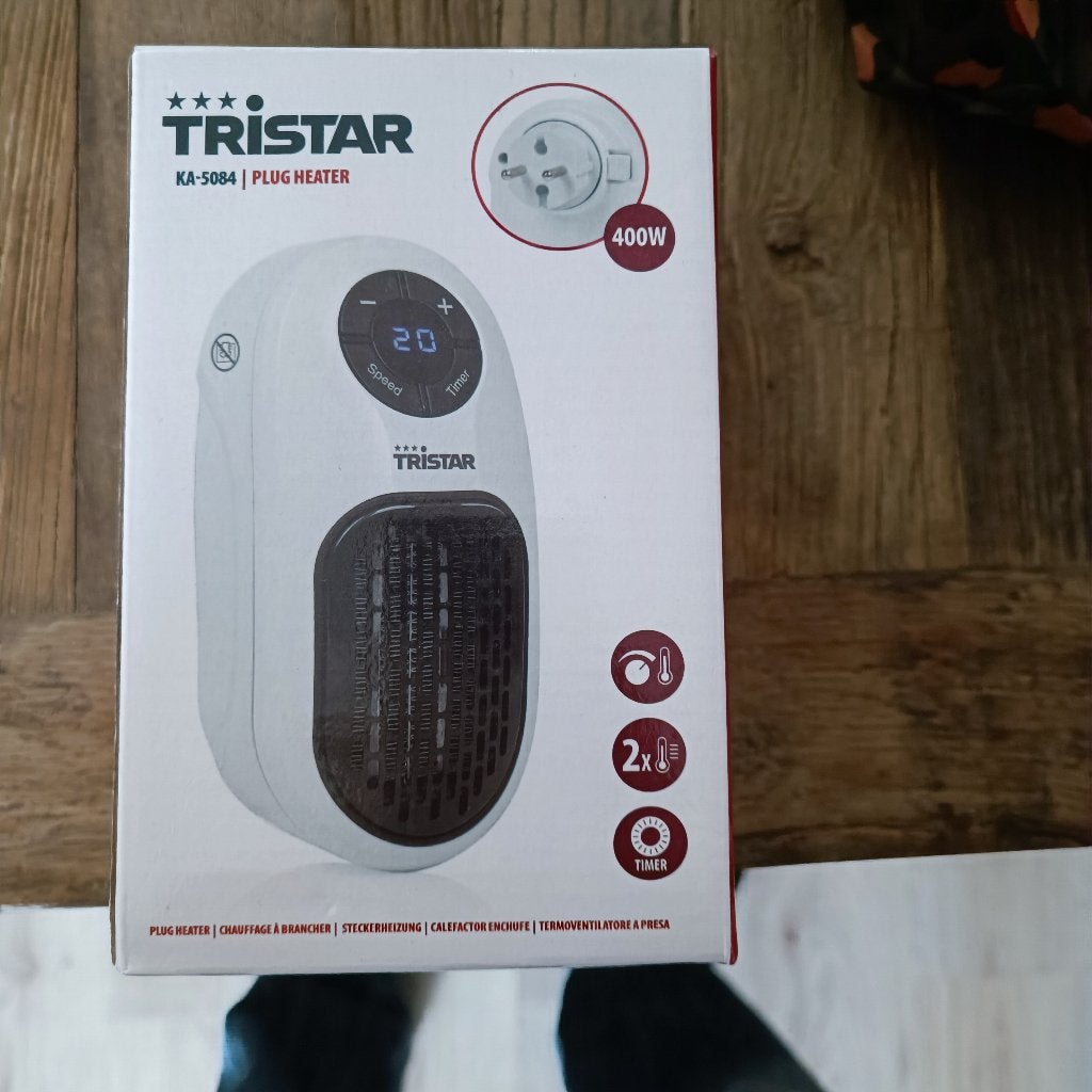 Tristar Stopcontact Heater Verwarming 400W - Draaibaar, Huis en Inrichting, Overige soorten, Elektrisch, Nieuw, Ophalen of Verzenden