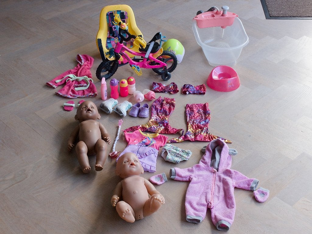 Baby Born set Fiets en zitje, Kinderen en Baby's, Ophalen, Zo goed als nieuw, Babypop