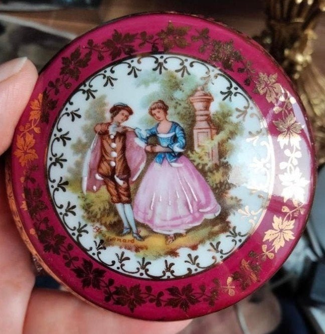 Vintage Limoges porseleinen doosje, Antiek en Kunst, Ophalen of Verzenden