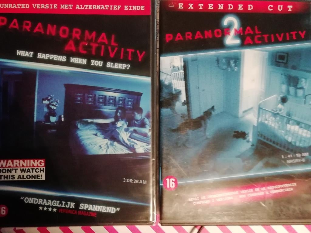 paranormal activity  ( set delen 1 en 2 ), Cd's en Dvd's, Dvd's | Horror, Alle leeftijden, Ophalen of Verzenden, Zo goed als nieuw