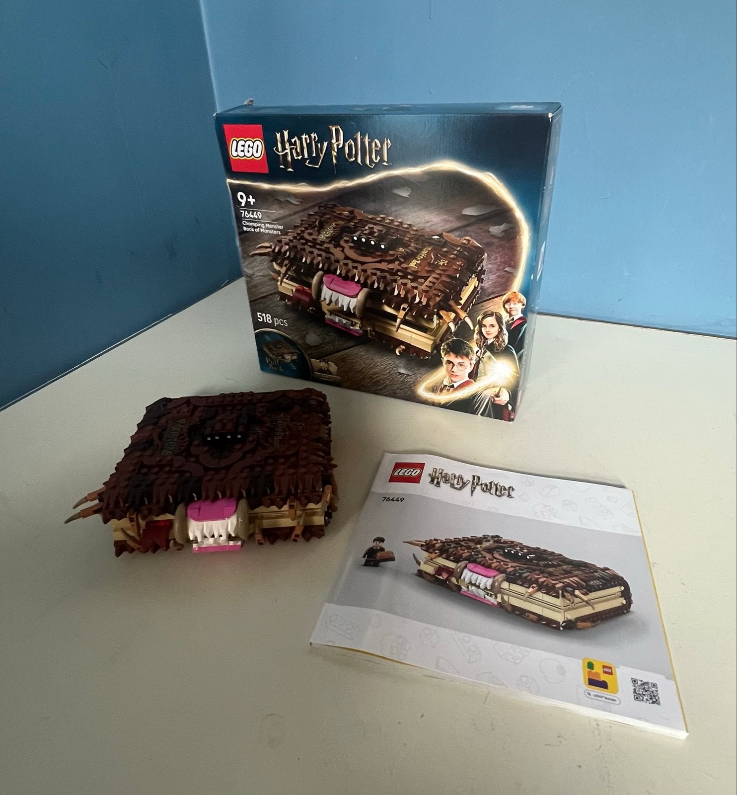 LEGO Harry Potter De Monsterboek der Monsters 76449 compleet, Ophalen of Verzenden, Zo goed als nieuw