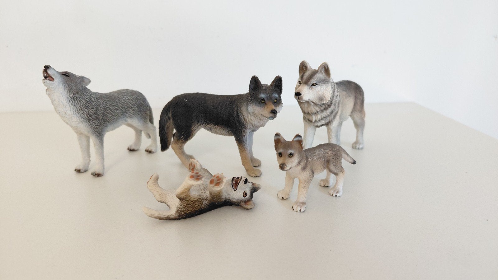 Schleich wolven familie, Ophalen of Verzenden, Zo goed als nieuw, Paard, Beeldje of Figuurtje