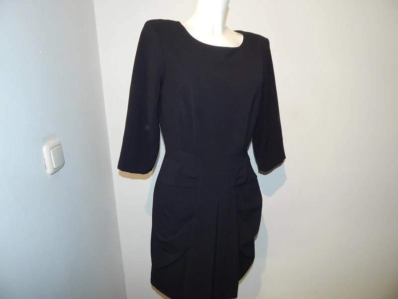 BA&SH elegante jurk open rug flap voorkant bij de rok 2/M, Maat 38/40 (M), Verzenden, Zwart, Zo goed als nieuw