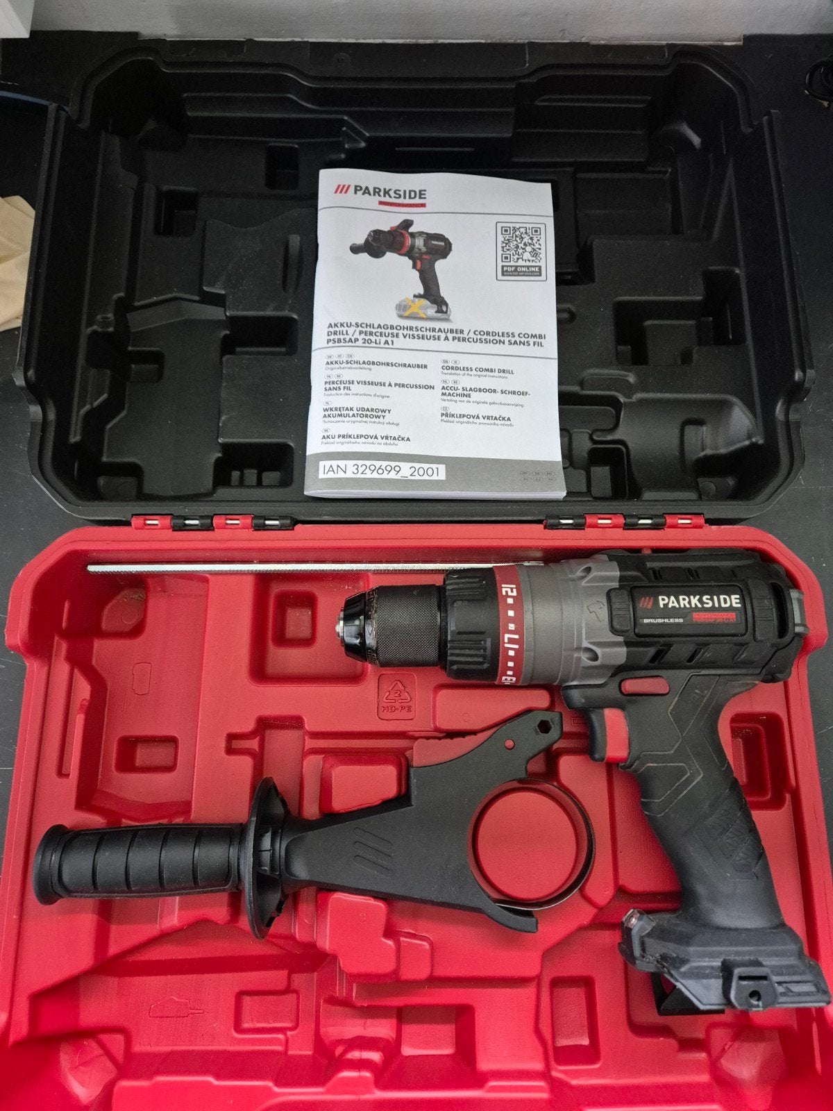 Parkside Performance Accu-klopboorschroefmachine PSBSAP 20-L, 600 watt of meer, Ophalen of Verzenden, Variabele snelheid, Zo goed als nieuw