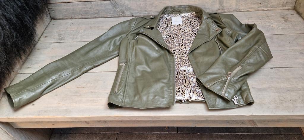 Goosecraft leren jas dames maat m, Kleding | Dames, Ophalen of Verzenden, Zo goed als nieuw, Maat 38/40 (M), Groen