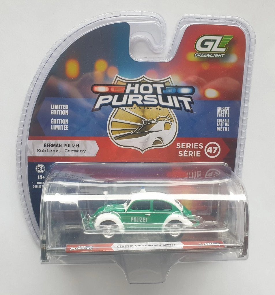 Classic Volkswagen Beetle kever van Greenlight 1/64 Polizei, Ophalen of Verzenden, Nieuw, Auto