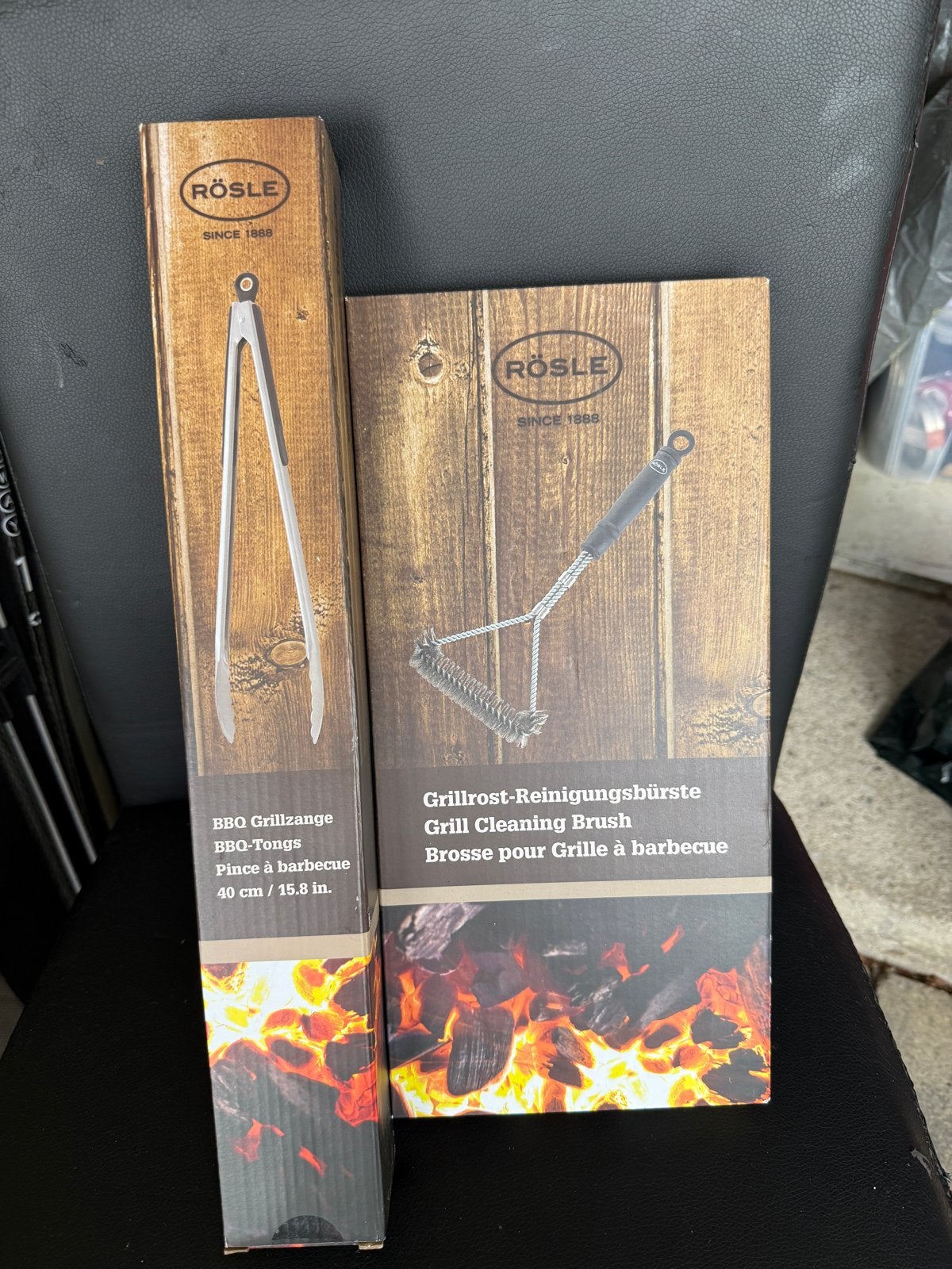 Rösle BBQ Set: Grillborstel en Grilltang - Nieuw, Verzenden, Nieuw