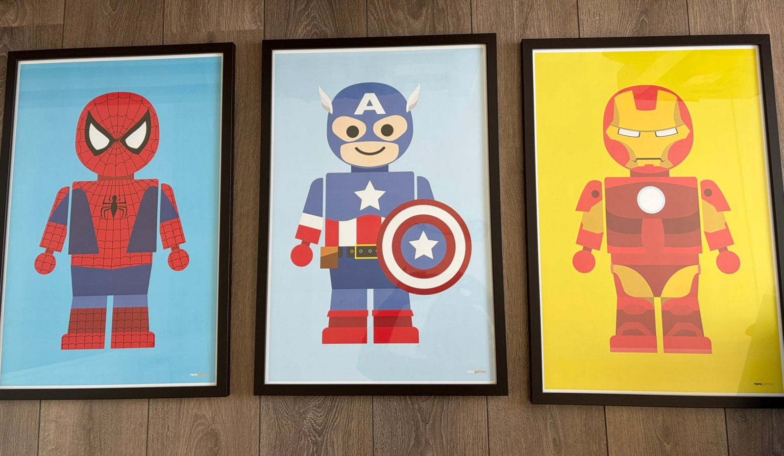 Marvel poster incl lijst Spiderman, Captain America, Ironman, Ophalen, Zo goed als nieuw, A1 t/m A3, Film en Tv