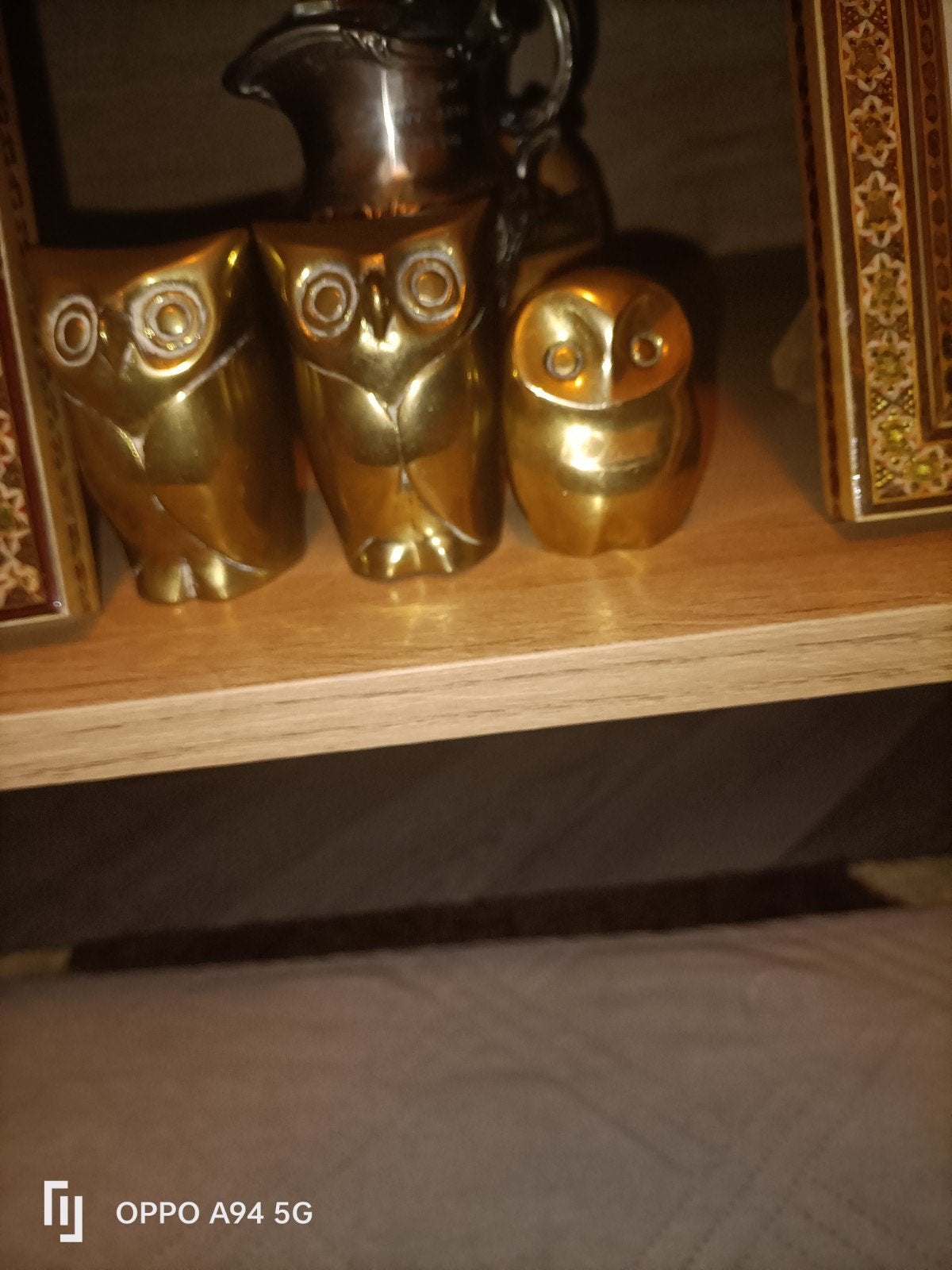 vintage messing uilen 3 stuks vader moeder kind, Antiek en Kunst, Ophalen of Verzenden
