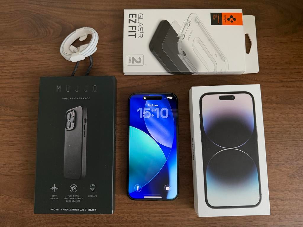 iPhone 14 Pro - Compleet met accessoires!, Telecommunicatie, Mobiele telefoons | Apple iPhone, Zo goed als nieuw, 256 GB, Zonder abonnement