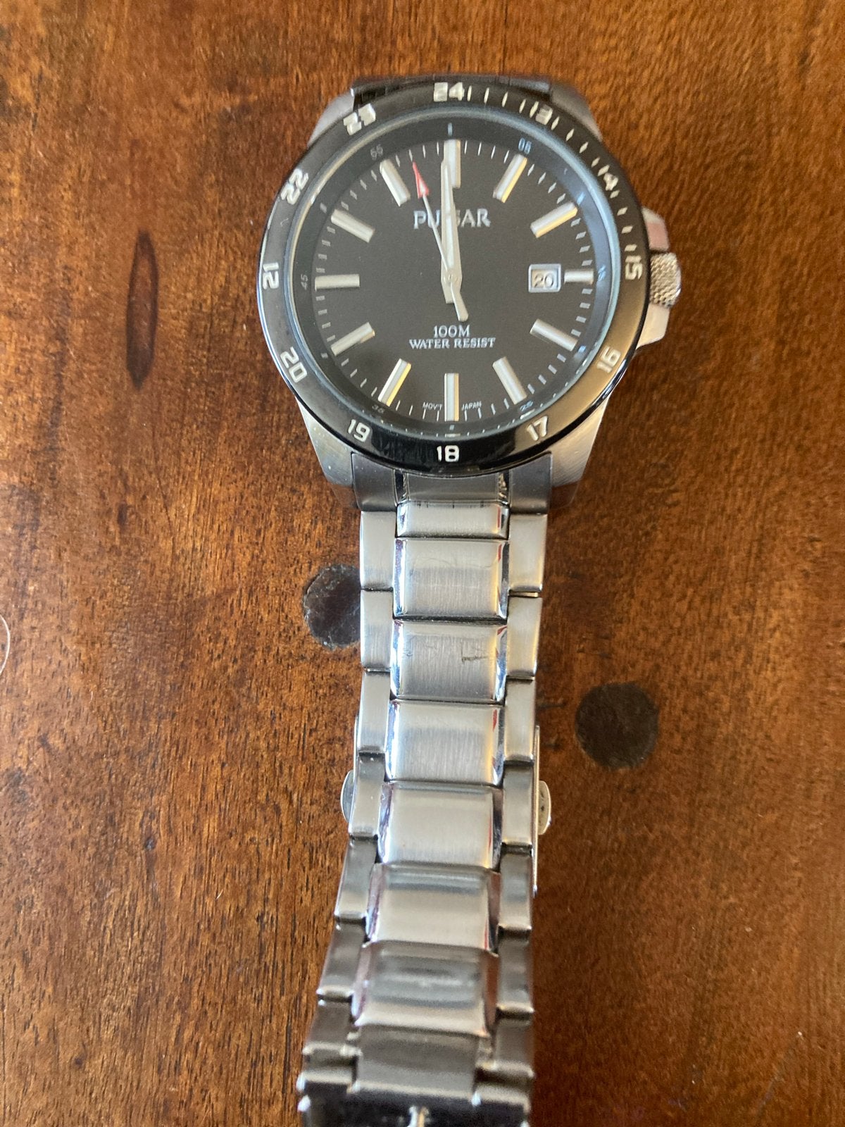 Pulsar Herenhorloge - Stijlvol en Waterbestendig, Sieraden, Tassen en Uiterlijk, Overige merken, Gebruikt, Staal, Polshorloge
