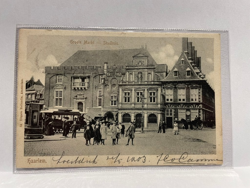 Haarlem - Groote Markt - Stadhuis - met Paardentram, Verzenden, Voor 1920, Gelopen, Noord-Holland