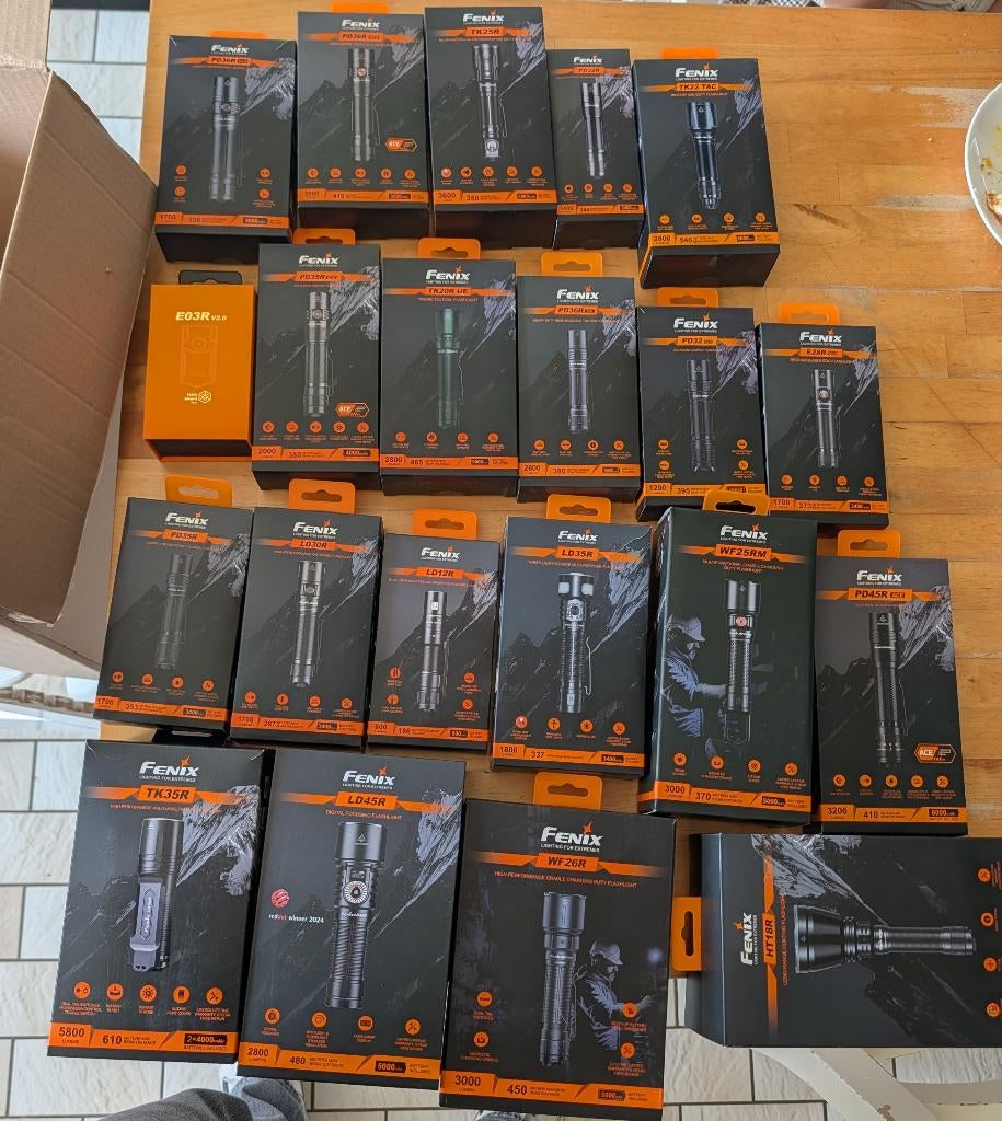 Fenix zaklampen, nieuw, per stuk, Caravans en Kamperen, Ophalen of Verzenden, Zo goed als nieuw