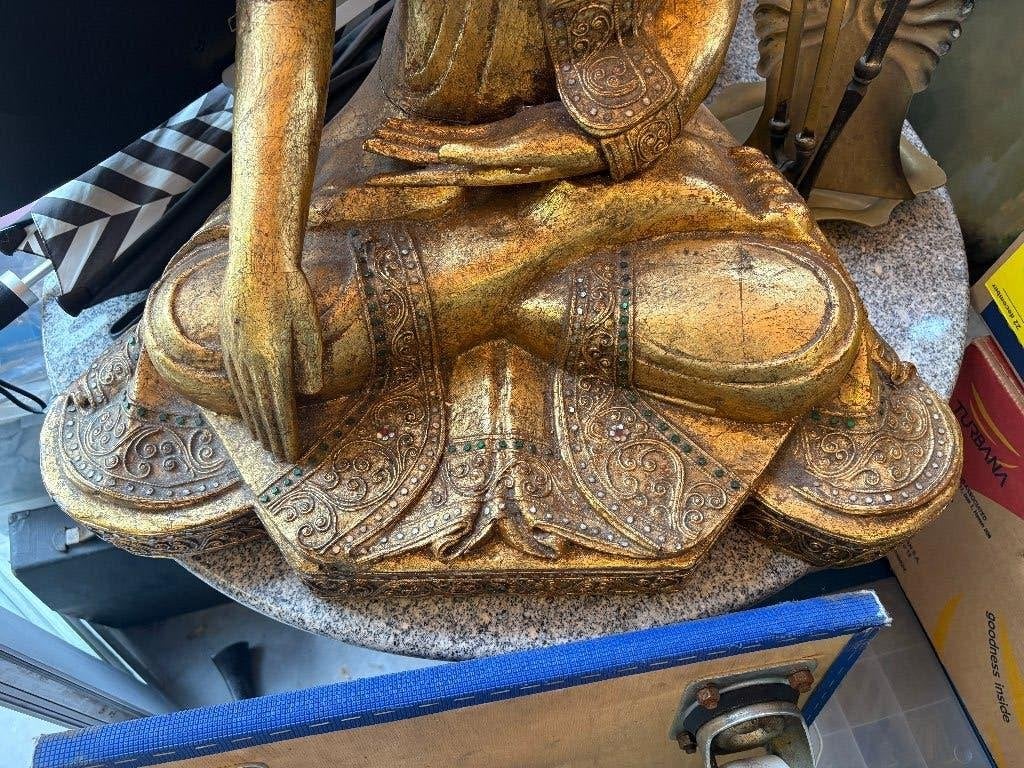 boeddha, Ophalen of Verzenden, Gebruikt, Goud, 70 cm