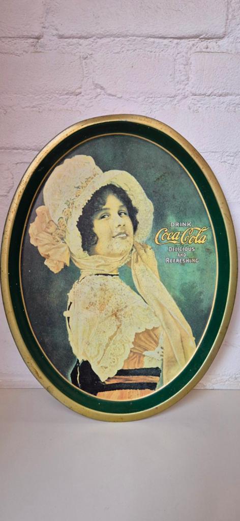 Vintage, blikken, Coca-Cola dienblad, Ophalen of Verzenden, Gebruikt, Gebruiksvoorwerp