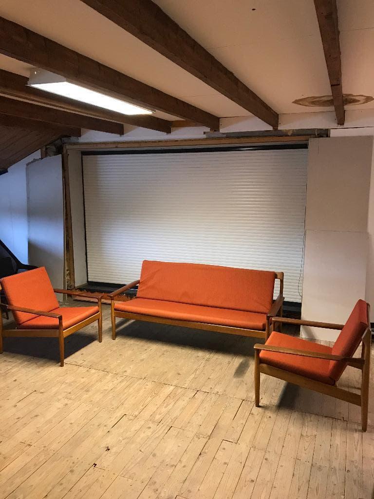 Fauteuils bank zithoek Bovenkamp A. Bender Madsen vintage, Huis en Inrichting, Gebruikt, 75 tot 100 cm, Ophalen of Verzenden, Nvt